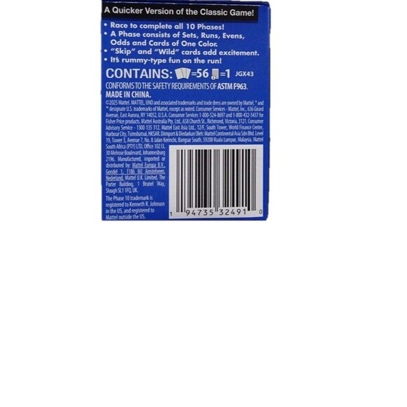 10 Packs Of Mattel Pocket Size Card Phase 10 GO! card game deck MINI VERSION New - Picture 6 of 6